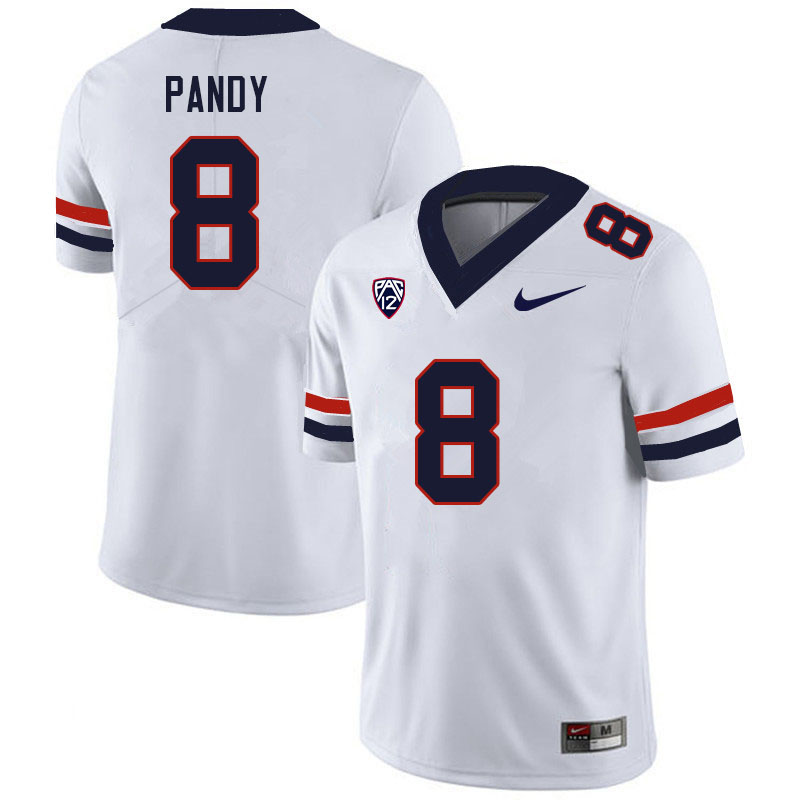 Men #8 Anthony Pandy Arizona Wildcats College Football Jerseys Sale-White